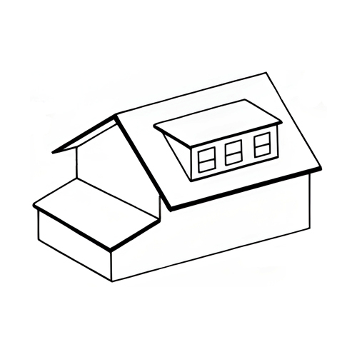 Gable Roof with Shed Roof Addition